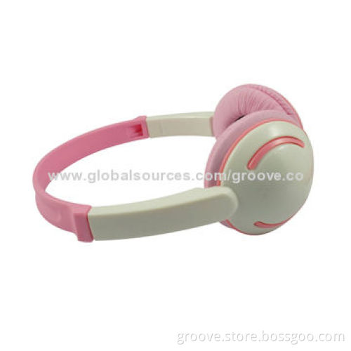 Fashionable White Color Headphones with Rubber Surface for Kids